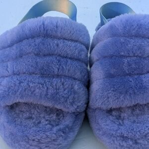 UGG Kids Fluffy Blue Boots